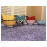 Set of (4) Certified International Chelsea Mix and Match porcelain cereal bowls