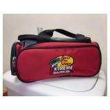 Bass Pro XTREME Qualifier 350 canvas tackle box with 4 clear divided Bass Pro tackle storage cases - in like new condition