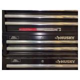 Husky 2-drawer stackable tool chest and contents - top and bottom chests NOT INCLUDED - no key