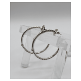 David Yurman Sterling Silver Hoop Earrings