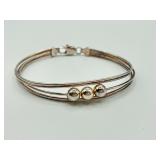 Sterling Silver Bead Bolo Bracelet
