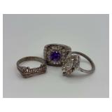Sterling Silver Assorted Ring Lot