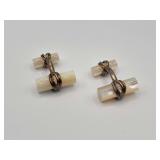 Tiffany & Co. Sterling Silver Mother of Pearl Cufflinks