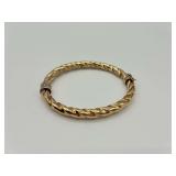 1/20 14K Gold Filled Sterling Silver Hinged Bangle Bracelet
