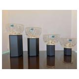 NIB - Set of (4) HOYA Flying Petals Crystal Bowls (CYB0413S) - 5”D x 3” tall