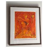 Signed and numbered serigraph titled "Dreams of Love" by Peruvian artist Francisco Grippa - 221/250 - 25-1/4 x 32