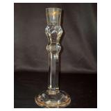 Stunning Moser Crystal candlestick with gold accents - 10-1/2” tall