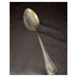Sterling serving spoon with monogrammed handle - 65.7 grams