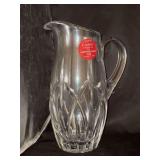 NIB - Cartier clear-cut crystal pitcher created exclusively for the Twenty-Four Karat Club - 1” tall