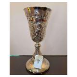 Exquisite (circa 1875) unmarked very decorative silverplate goblet - 14” tall - this piece was a trade between the seller and a client for Rolex watch repair