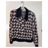 St. John by Marie Gray tan and black sweater (size not listed but est. L)