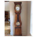 Antique A. Petit Banjo Grandfather Clock - 21 x 8-1/4 x 89 tall (working condition unknown)