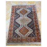 Hand-Woven Woolen Area Rug (made in India) - original tag is faded - slight fraying on edge - 50 x 71