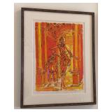 Signed and numbered serigraph titled "Palace Mirage" by Peruvian artist Francisco Grippa - 198/165 - 25-1/4 x 32
