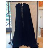 Dawn’s Couturiére Memphis full length black velvet hooded cape with silk-like lining - stunning piece