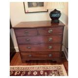 Antique Georgian Mahogany five drawer Dresser 42“ x 22“ x 40“. Drawers slide well. See photos. ￼