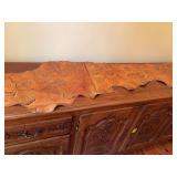 Piece of leather with leaves 76 inches the widest width is approximately 18 inches