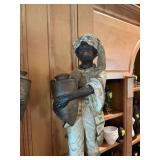 28" Concrete Blackamore water carrier