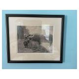 17“ x 14“ black framed print by Ridgeway Knight Paris 1808