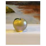 Orient and Flume signed golden Apple paperweight