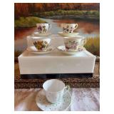 5 sets of bone china cup and saucers, see photos
