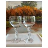 2 Bayel Bacchus & Bacchante frosted nude male stemware. 7 1/4”