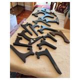 Large grouping of wood plate holders