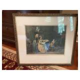￼ 24“ x 21“ framed  Antique French Engraving. Leopold Boilly- The Study of Design