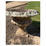 Vintage planter in yard -condition as shown 30 inches wide 23 inches tall