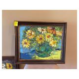 Floral oil painting on canvas by Carol Montgomery 24” x 20”