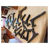 Large grouping of wood plate holders
