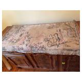 23” x 45” tapestry Victorian girls playing