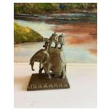 4 1/4 inch vintage Asian  brass elephant