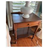 Antique single drawer side table 25” x 18” x 28 1/2”