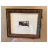 25“ x 21“ Black and gold framed watercolor signed by Rick Anderson ‘05
