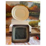 12 3/4” Henry Ford Museum platter and a 8 1/2 in.² La Dolce Vita plate- does have a chip on a corner see photos