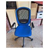 Black and blue computer chair