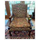 Henredon Historic Natchez Collection Mahogany Georgian accent chair. 28” x 30” x 38” the seat height is 17 1/2 inches.