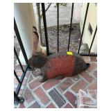 Metal rabbit decor 25 inches long