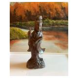 7 1/2 inch vintage hand carved Kwan Yin Guanyin figurine ￼