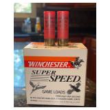Box of 25 (12GA 2-3/4” 7-1/2 shot) Winchester Super Speed Game Loads - 1350 feet per second