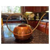 Long spout copper watering can