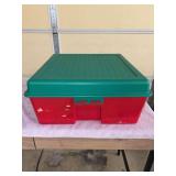 Heavy duty plastic ornament storage tub