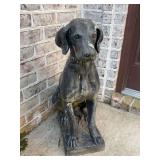 Solid concrete Labrador statue - 30” tall