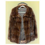 Authentic unmarked Mink jacket - size M - in really good condition - monogrammed on inside lining