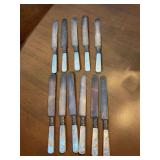 Set of (11) Mother-of-Pearl handled cutlery