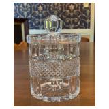 Vintage crystal lidded biscuit jar - 8-1/2” tall
