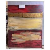 Original oil on canvas “Golden Sunset” by artist Sarah Griffith - 50 x 60 - copyright printed on edge of canvas - list price $980