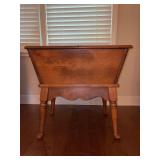 Ethan Allen hard rock maple dough box side table - 24 x 18 x 24 tall