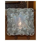 Vintage Arthur Court square footed serving tray - 12” square